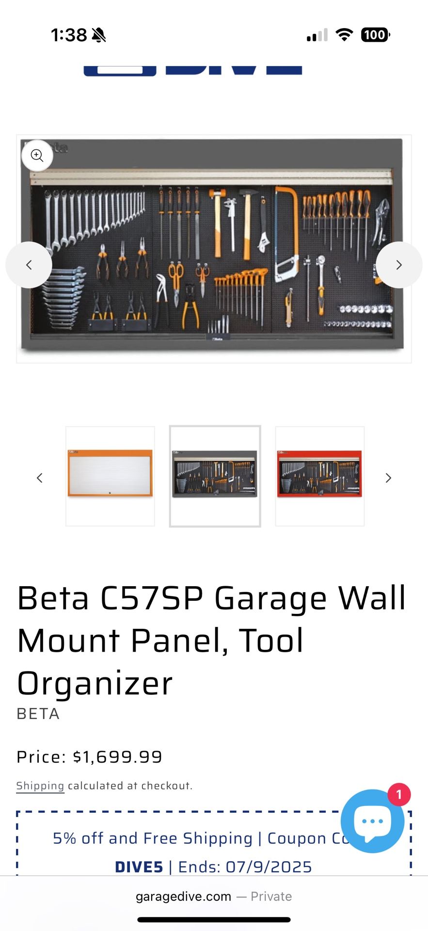 Beta Roll Up Tool Storage