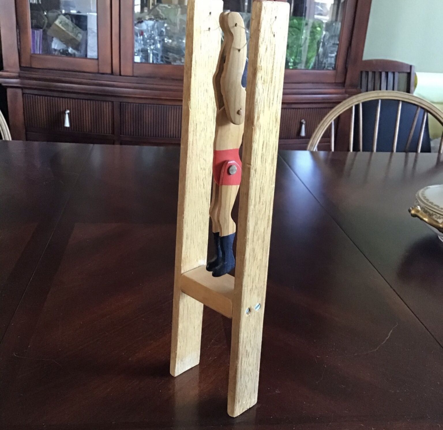 Vintage Wooden Toy Acrobat Man