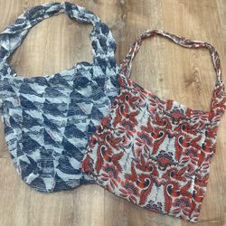 Lot of TWO Free People Shopping Totes Large and Medium
