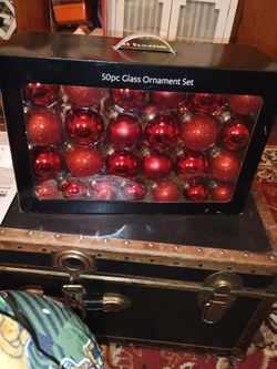 New Box Of 50 Glass Ornaments 