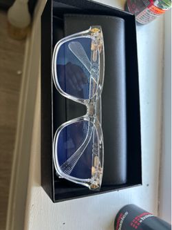 Clear/ Gold Chrome Heart Style Glasses