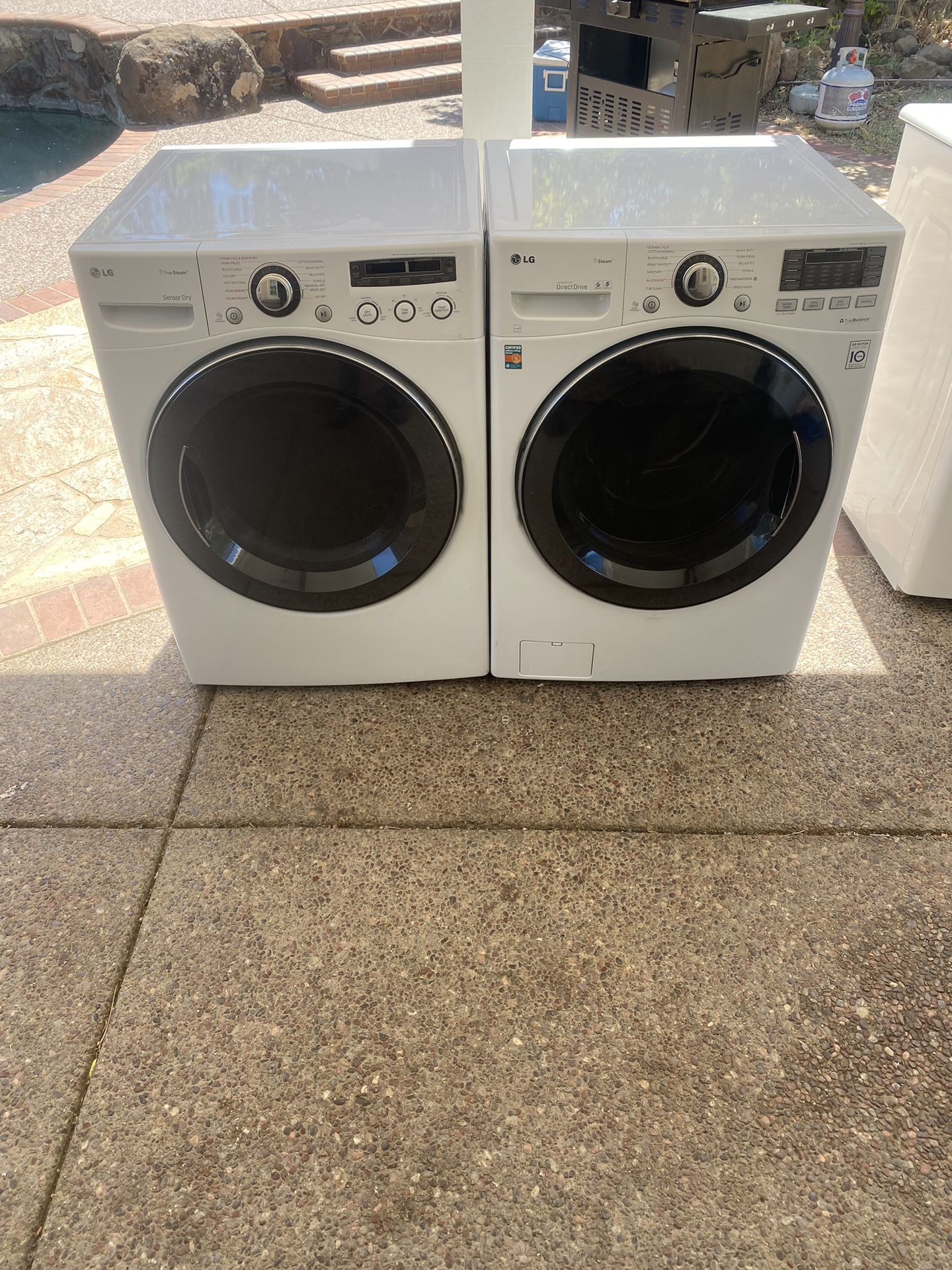 LG Washer and Electric Dryer Set With Steam Care