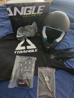 TRIANGLE Youth Kids Dirt Bike Helmet Full Face Goggles Gloves