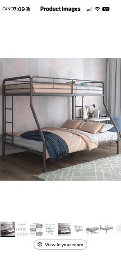 Full/twin bunk bed w/o mattresses