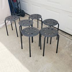 Ikea Stools Or Plant Stands - Stackable- $30 For All 6 Pcs