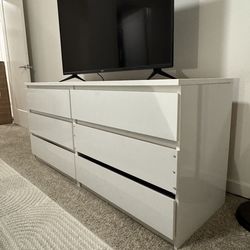 White 6 Drawer Dresser