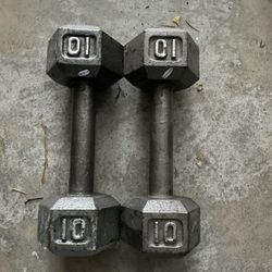 Cast Iron Ten Pound Weights 