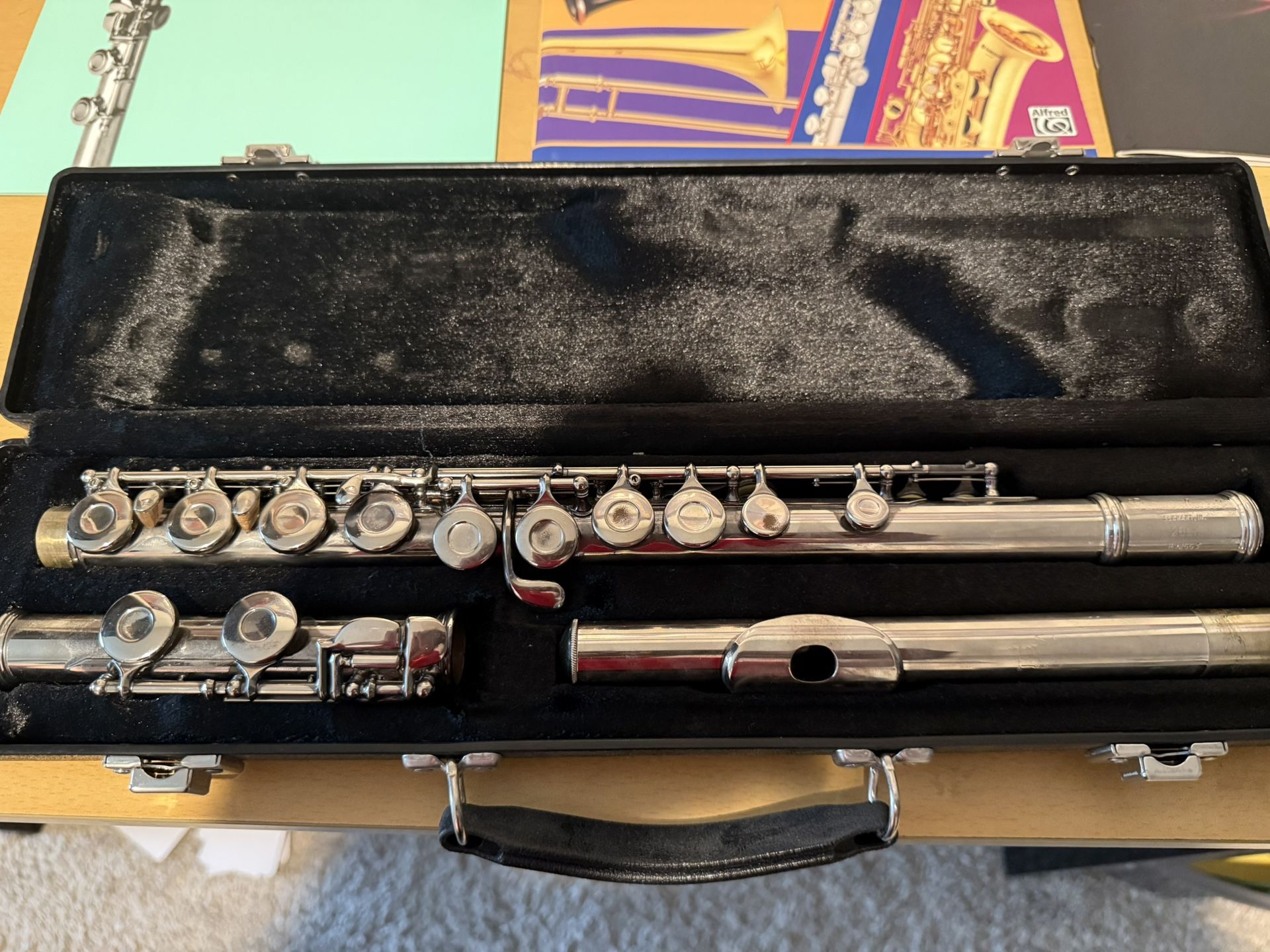 Flute With Stand And Three Books