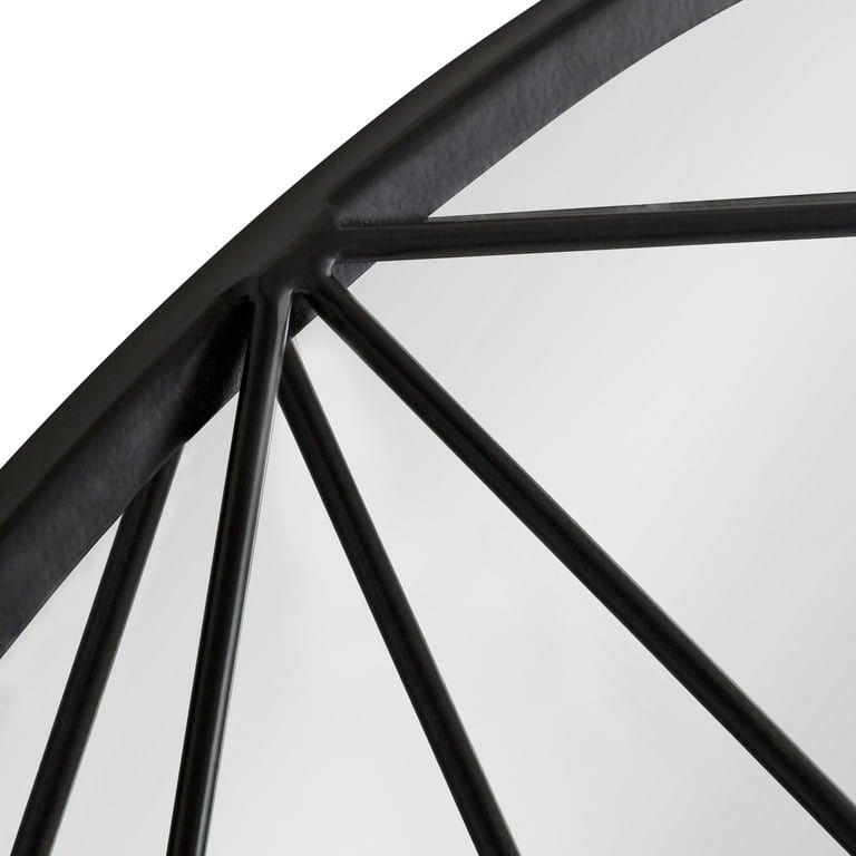 Kate & Laurel Uniek's 217777 Modern Glam Round Wall Mirror, 30 Diameter, Chic Contemporary Accent Mirror for Wall