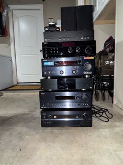 Huge Home Audio Lot: 4 Receivers, Power Amp, Multi-Zone Controller & Speakers