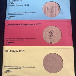 Set of 3 US Historical Document Posters: Constitution, Declaration, Bill of Rig…
