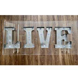 Silver Metal Marquee Letters