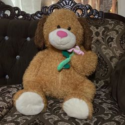 Dog With A Flower Plushie 