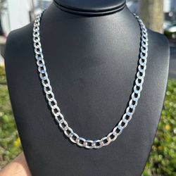 New Jewelry .925 sterling silver Curb link chain necklace 20” 7.50mm