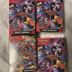 Pokemon Destined Rivals & Mega Evolution Booster Bundles Sealed