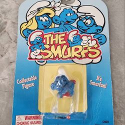 Vintage Smurfs 1995 Smurf with Shovel Irwin Peyo 2" Schleich