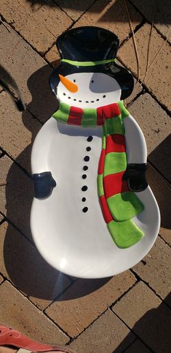 Snowman plate