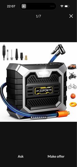 ZOPOM Tire Inflator Portable Air Compressor DC 12V Air Compressor Portable with Digital Pressure Gauge Air Pump for Car Tires - Car Accessories Bike,
