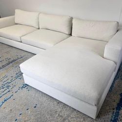 Crate & Barrel Off-White Oceanside 2- Piece Sectional for sale