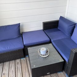 Blue Patio Sectional