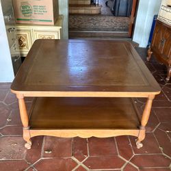 Solid wood coffee table