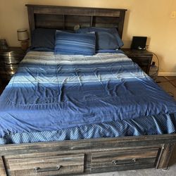 Queen Bed Frame & Dressers