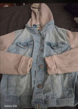Womens size L Wallflower brand hooded denim jacket