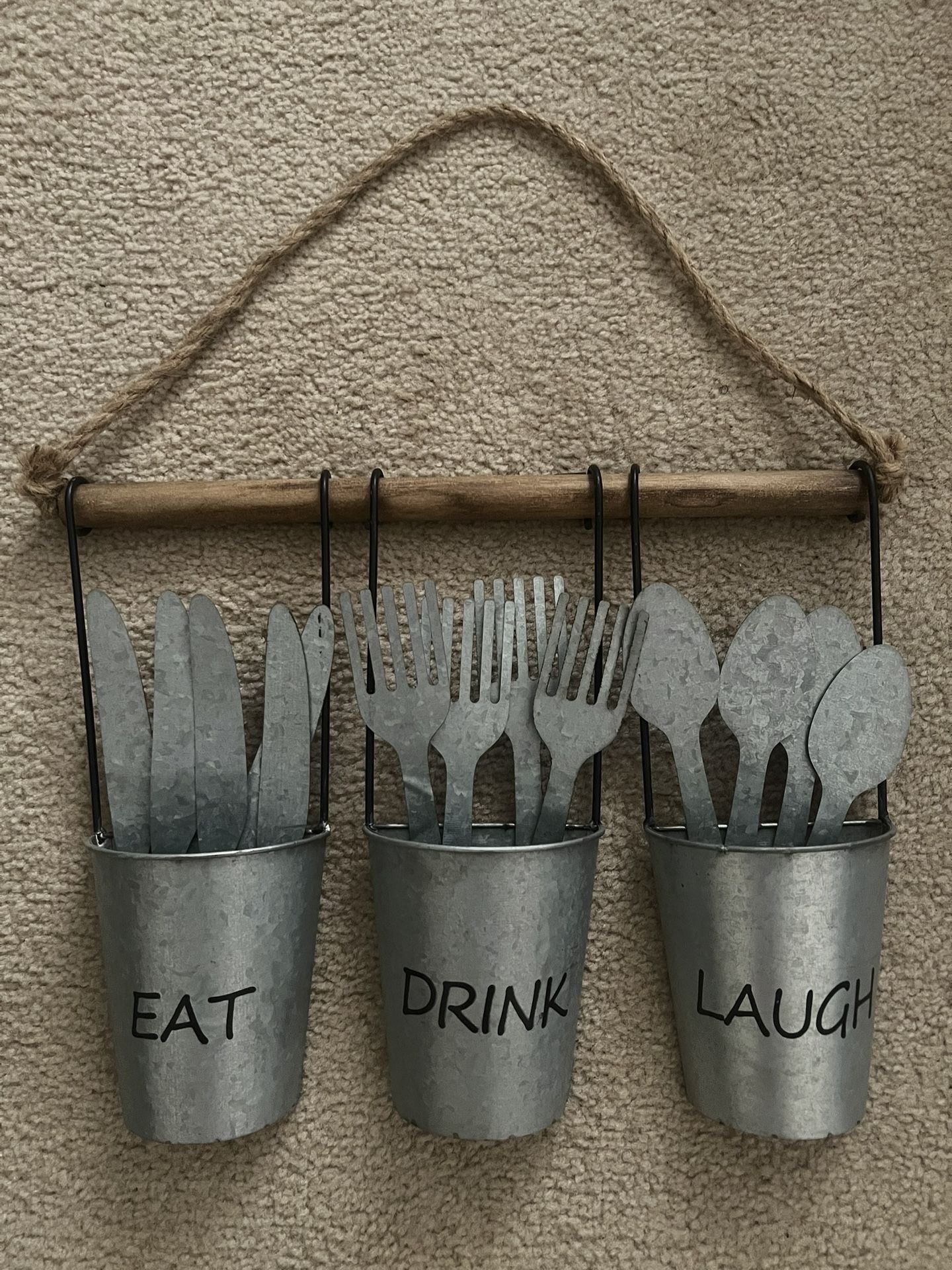 Bee & Willow Eat, Drink, Laugh Sign