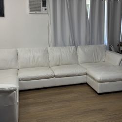  Chateau  D’Ax.  Italian  Leather  Sectional 