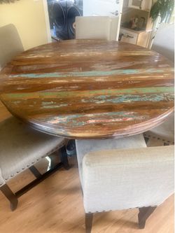 Dining table and chairs