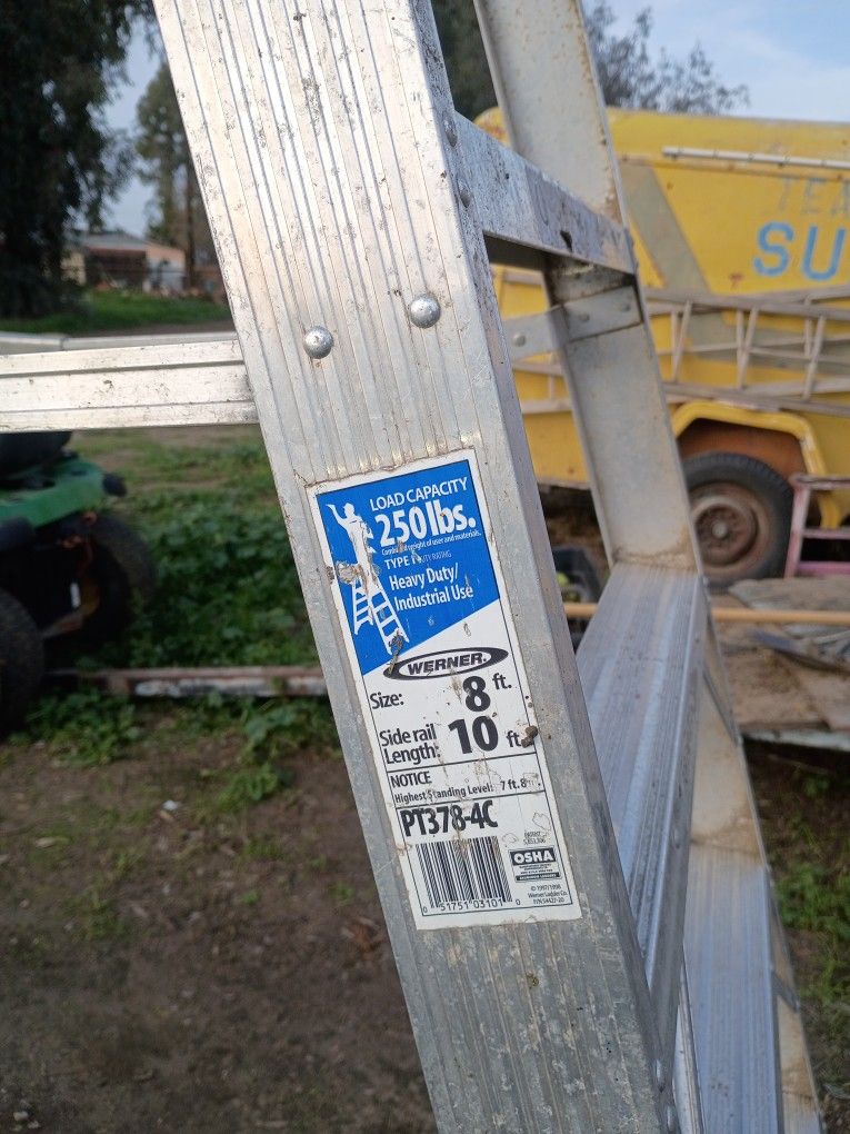 Werner 8ft Ladder On Wheels