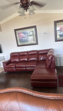 Leather  sectional