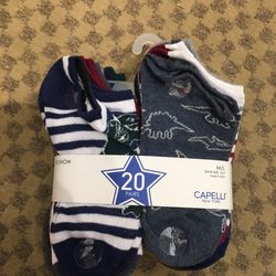 NWT boys socks 20 pairs size M/L for shoe size 13-5