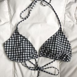 H&M Checkered Bikini Top Size 8