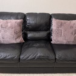 Black Leather Couch 