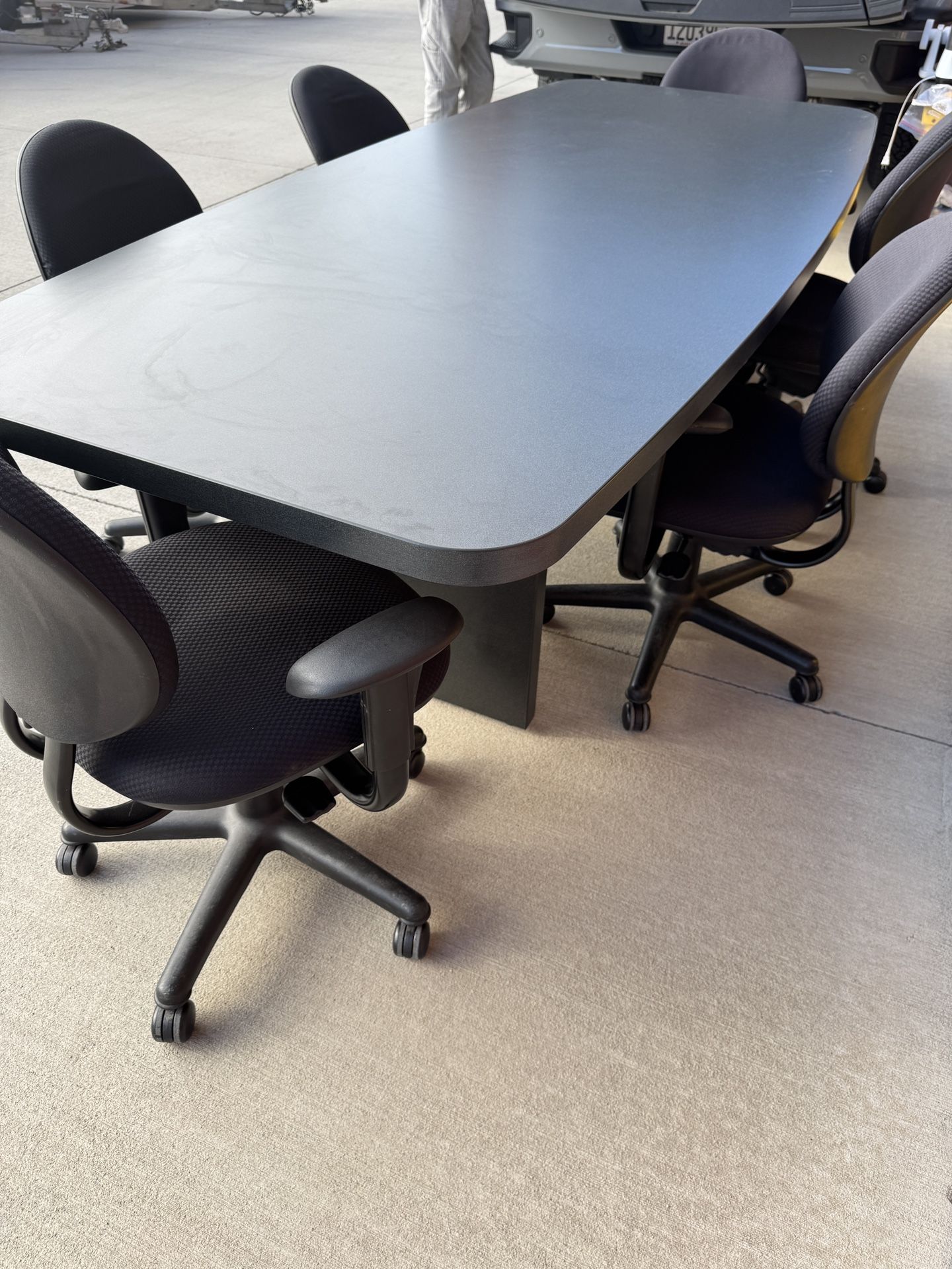SOLID Conference Office Table With Steelcase Office Chairs