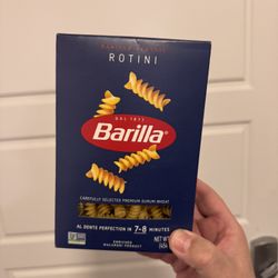 Unopened Box Of Barilla Pasta Rotini Exp Apr 26