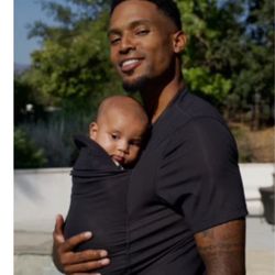 Dad Shirt Maternity Baby Carrier Shirt - Lalabu Black - XL