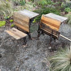 Antique School Desks