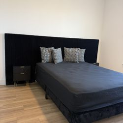 Queen Size Bed Frame And Mattress With Night Stands