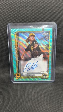 2025 Topps Chrome Braxton Ashcraft Aqua Wave Refractor Auto RC /199 Pirates