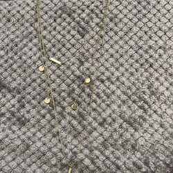 One Silver, One Gold Multi Chain NECKLESS 