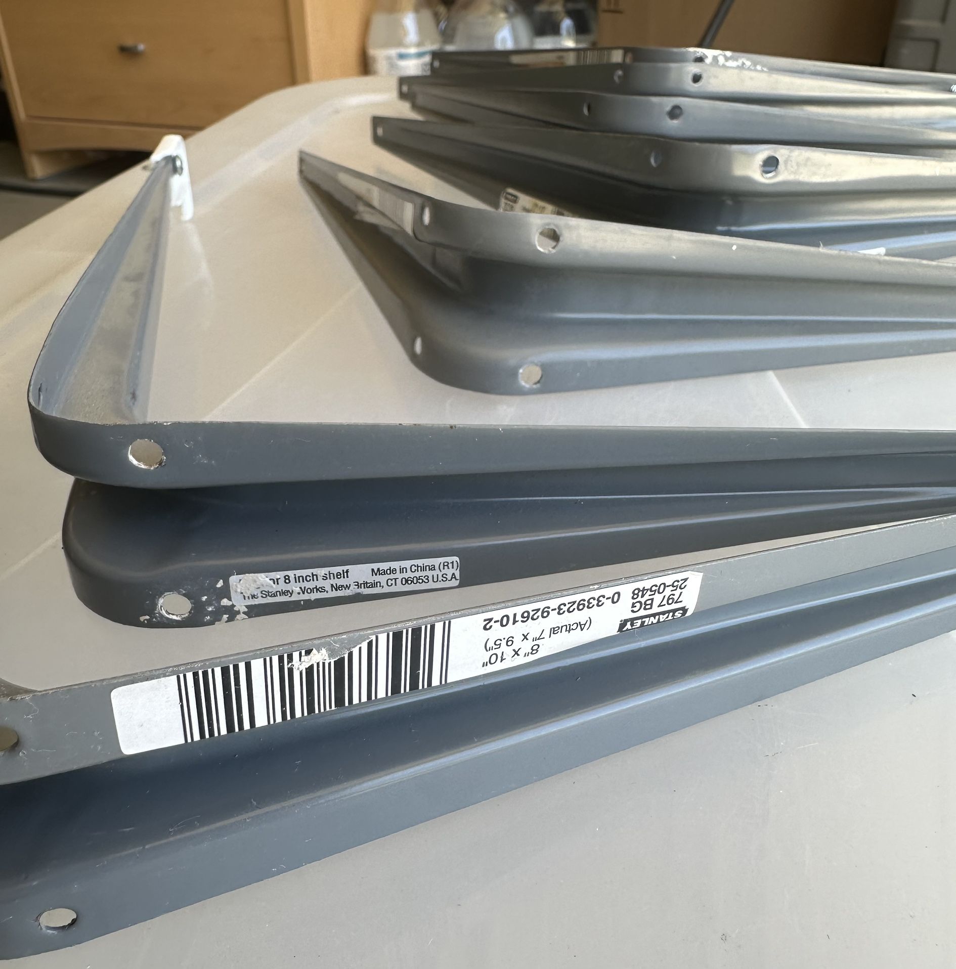 Used Shelf Bracket: 8”x10” Stanley; 7 Available