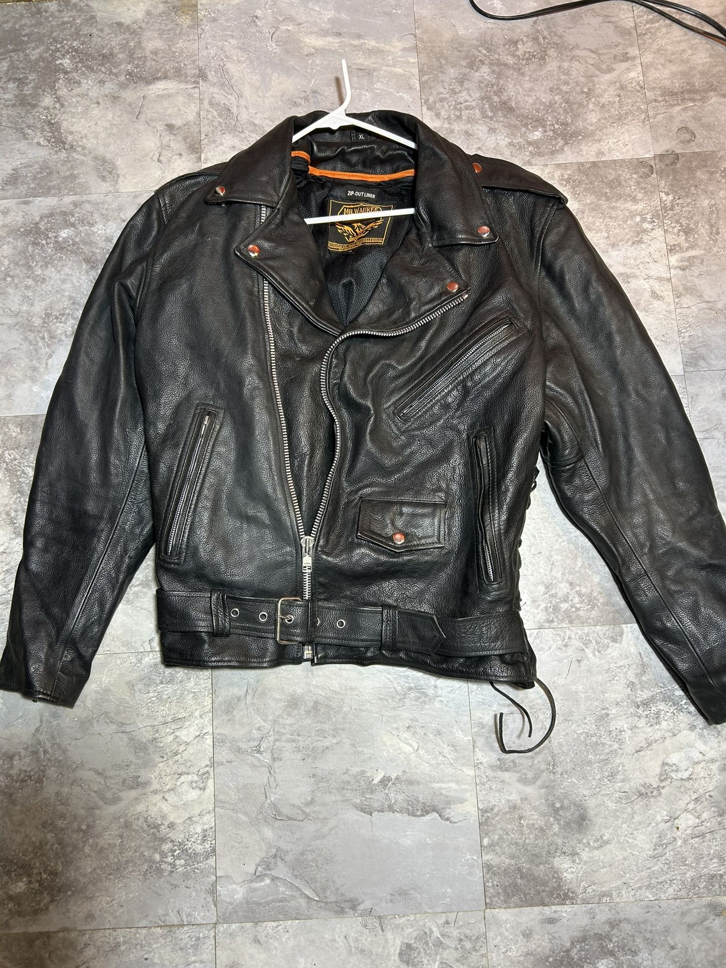 Vintage Leather Motorcycle Jacket 