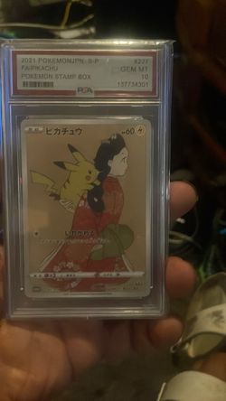 PSA 10 Pikachu FA Pokemon Stamp Box Japanese Card