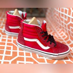 Vans sk8 clearance hi zip red