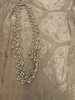Beaded long necklace