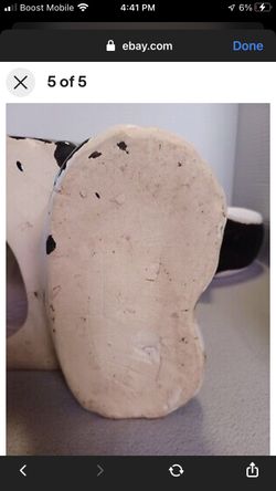 Lucky Asian Ceramic Elephant Plant Stand/ Table Base/Stool Vintage Thumbnail