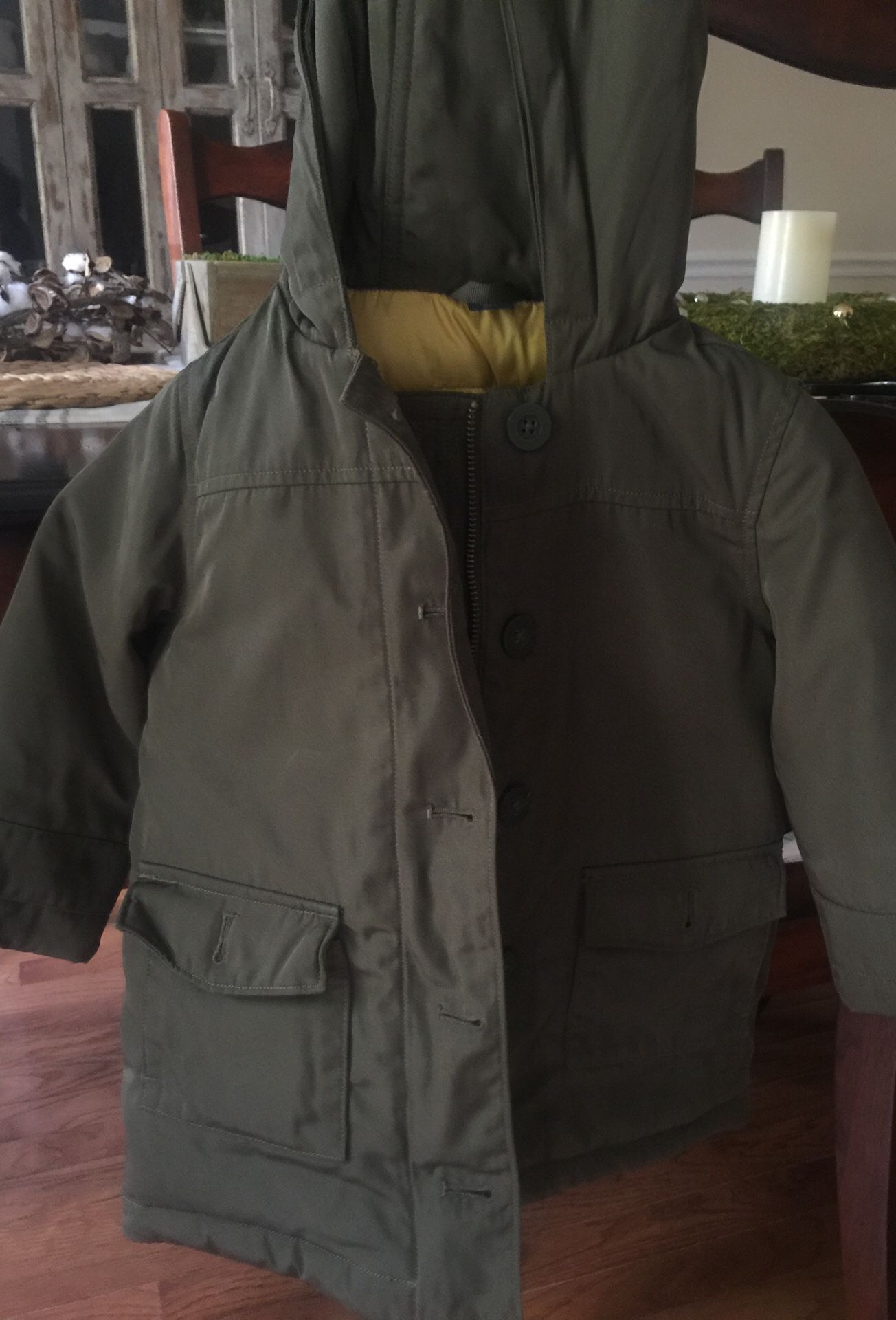 Baby gap 3t coat military green