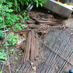 20ft rebar and bunch of L shaped rebar